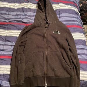 Black Volcom zip up hoodie